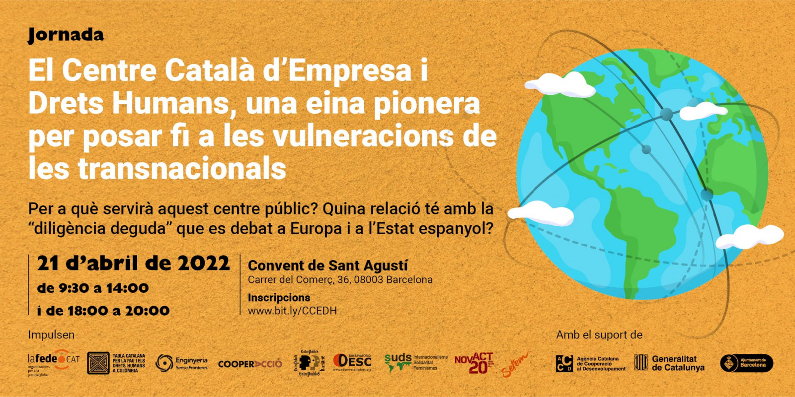 Cartell convocatòria jornada Centre Català d'Empresa i Drets Humans